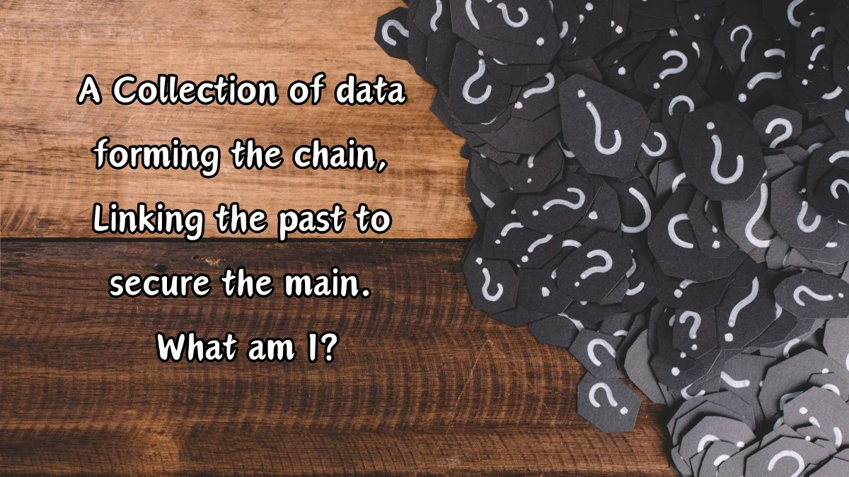 A Collection of data forming the chain, Linking the past to secure the main. What am I? Musk X Empire Riddle of the Day 16 September 2024