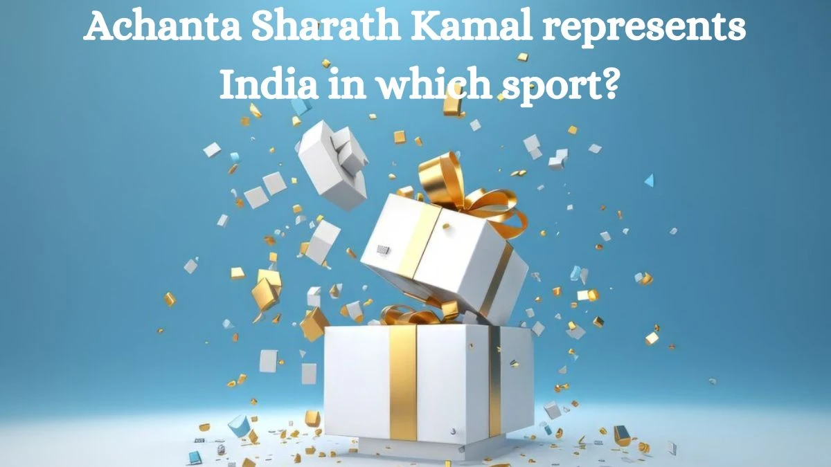 Achanta Sharath Kamal represents India in which sport? Amazon Quiz Answer Today September 03, 2024