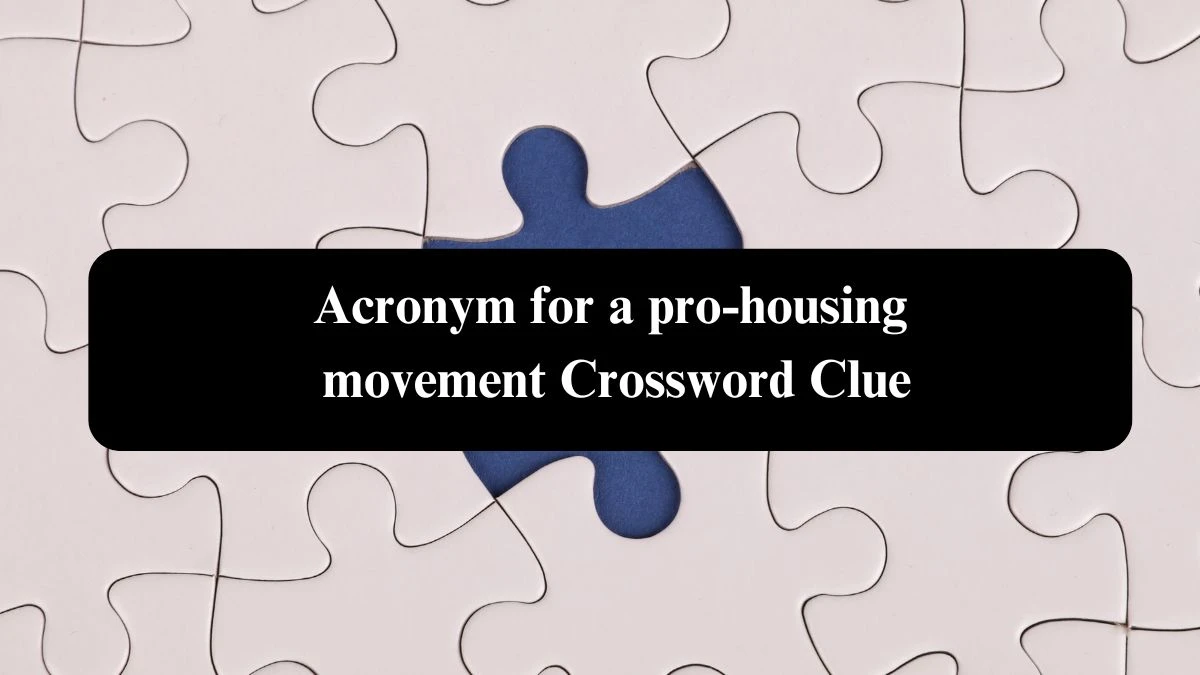 Acronym for a pro-housing movement NYT Crossword Clue