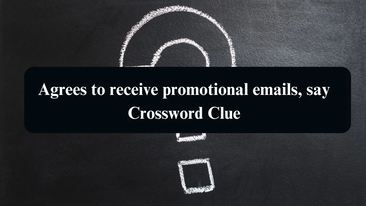 Agrees to receive promotional emails, say NYT Crossword Clue Puzzle Answer from September 14, 2024