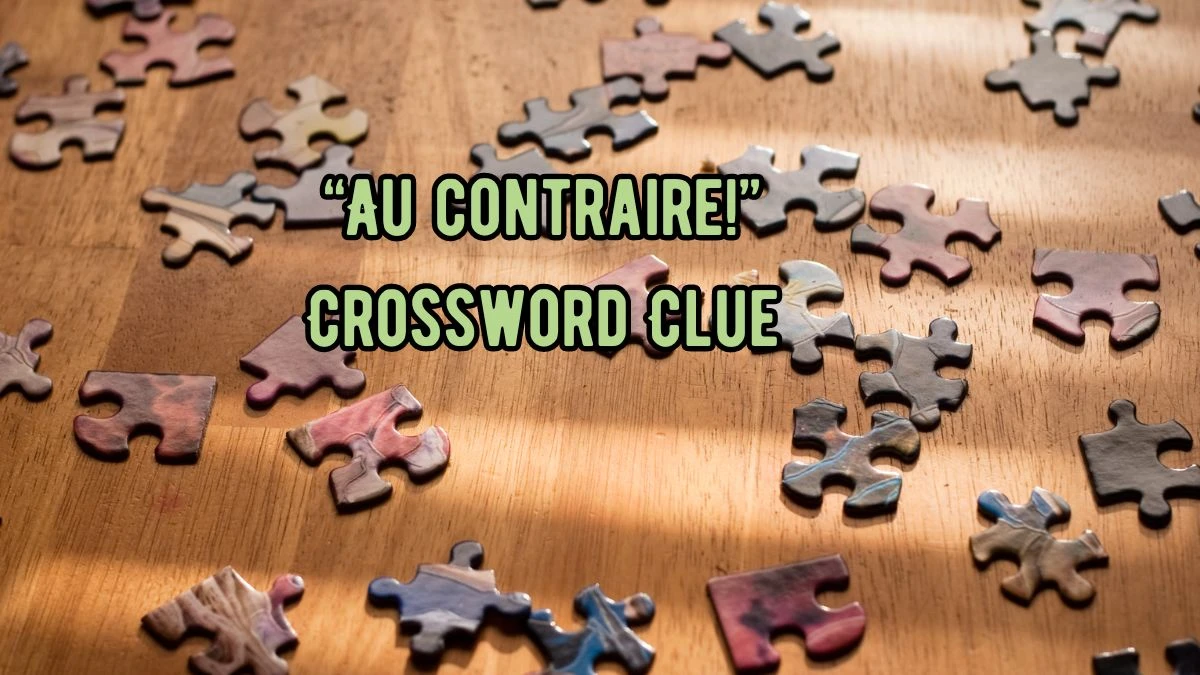 “Au contraire!” NYT Crossword Clue Puzzle Answer on September 05, 2024