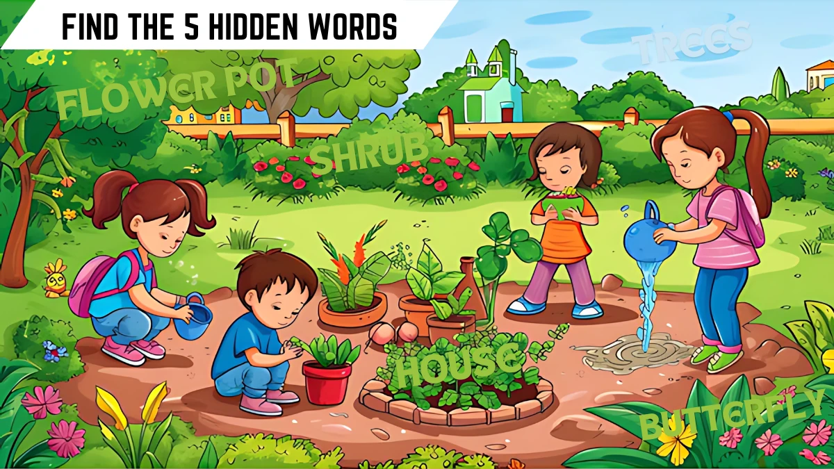 Brain Teaser IQ Test: Only People With Eagle Eyes Can Spot the 5 Hidden Words in this Gardening Image in 12 Secs