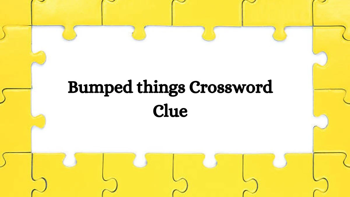 Bumped things NYT Crossword Clue Puzzle Answer from September 14, 2024