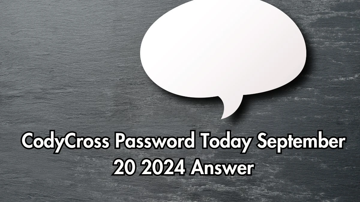 CodyCross Password Today September 20 2024 Answer