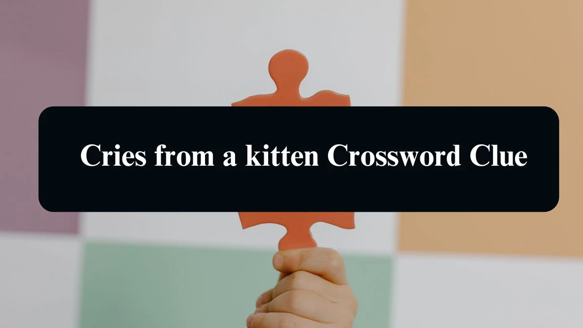 Cries from a kitten NYT Crossword Clue