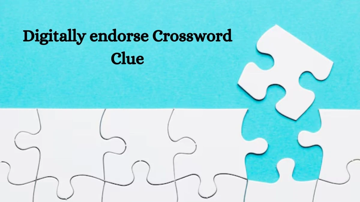 NYT Digitally endorse Crossword Clue Puzzle Answer from September 03, 2024