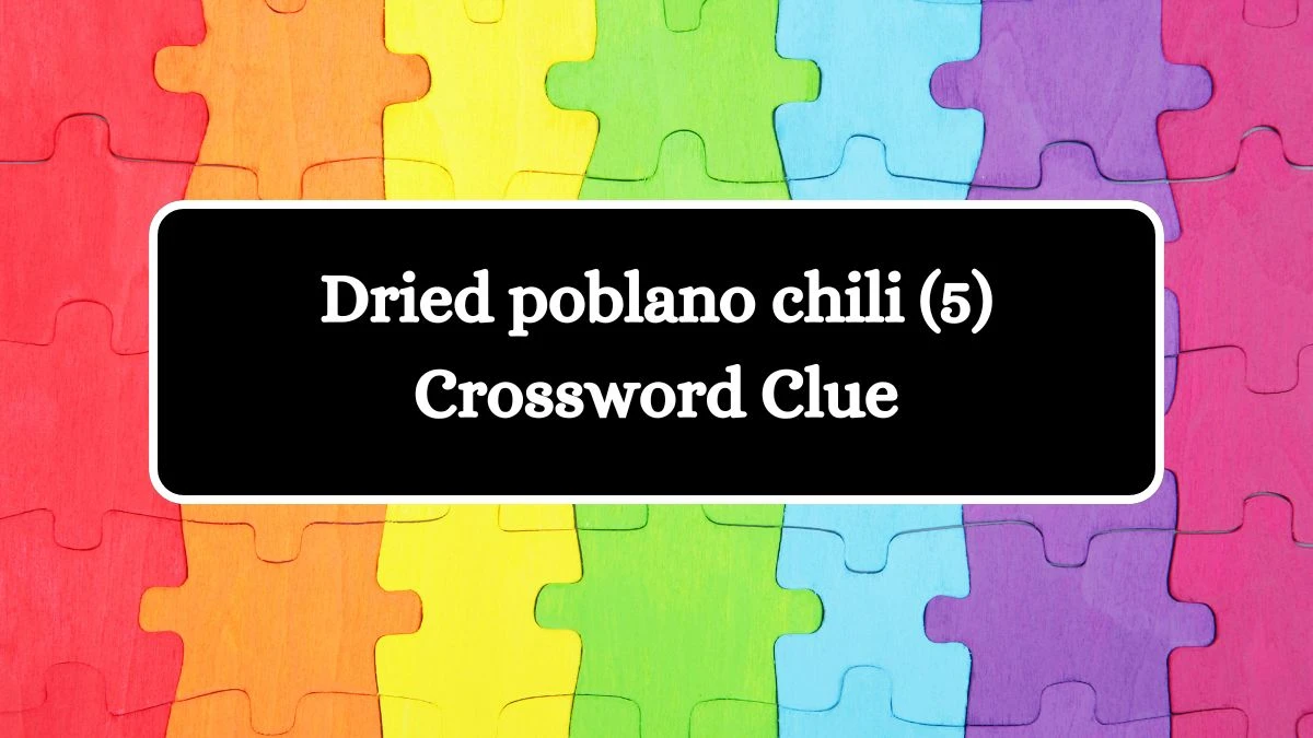 Dried poblano chili (5) NYT Crossword Clue Puzzle Answer from September 28, 2024