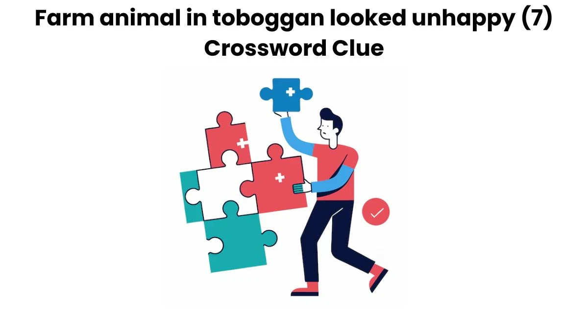 Farm animal in toboggan looked unhappy (7) Crossword Clue Puzzle Answer from September 13, 2024