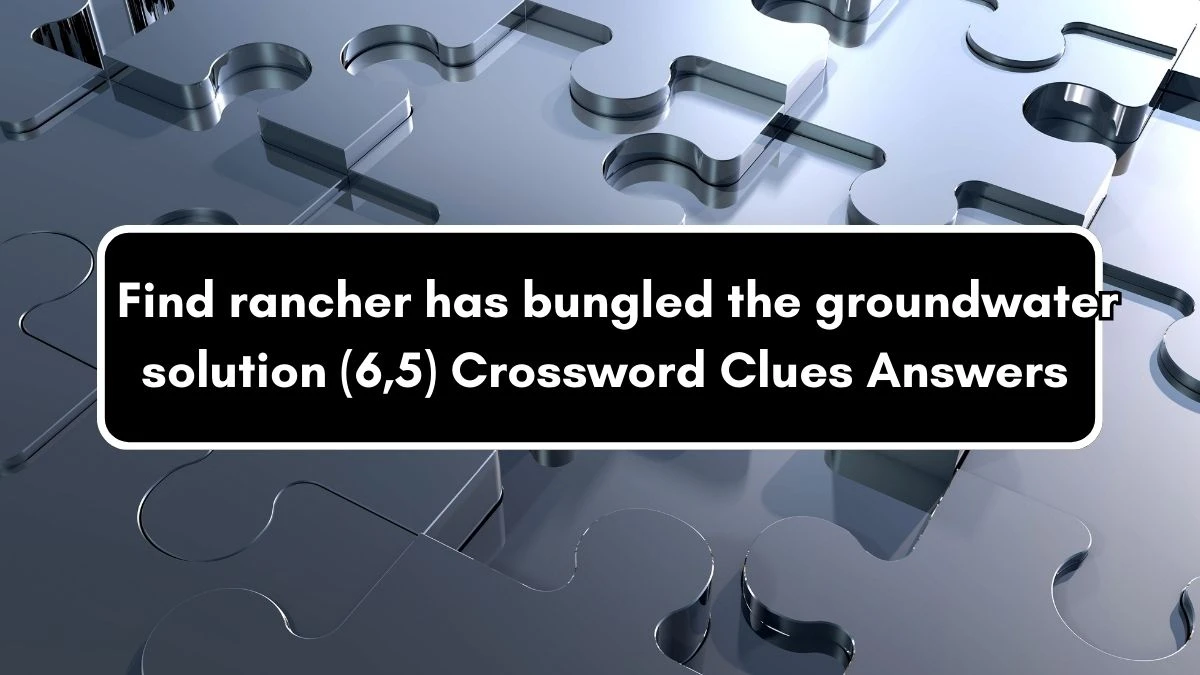 Find rancher has bungled the groundwater solution (6,5) Crossword Clue Puzzle Answer from September 02, 2024