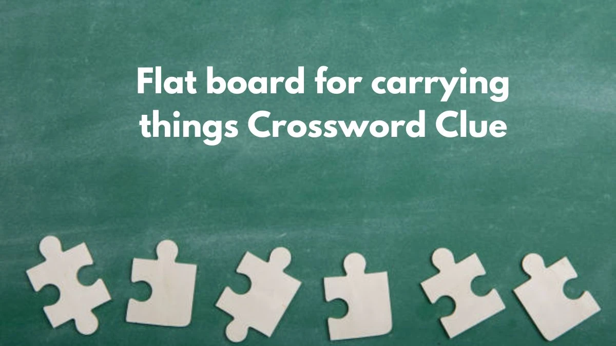 Flat board for carrying things Irish Daily Mail Quick Crossword Clue Puzzle Answer from September 10, 2024