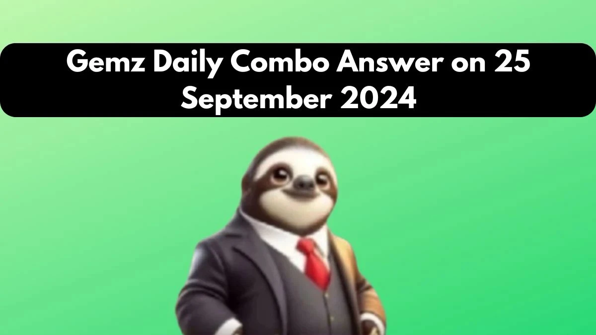 Gemz Daily Combo Answer on 25 September 2024 - Cards for Coins!