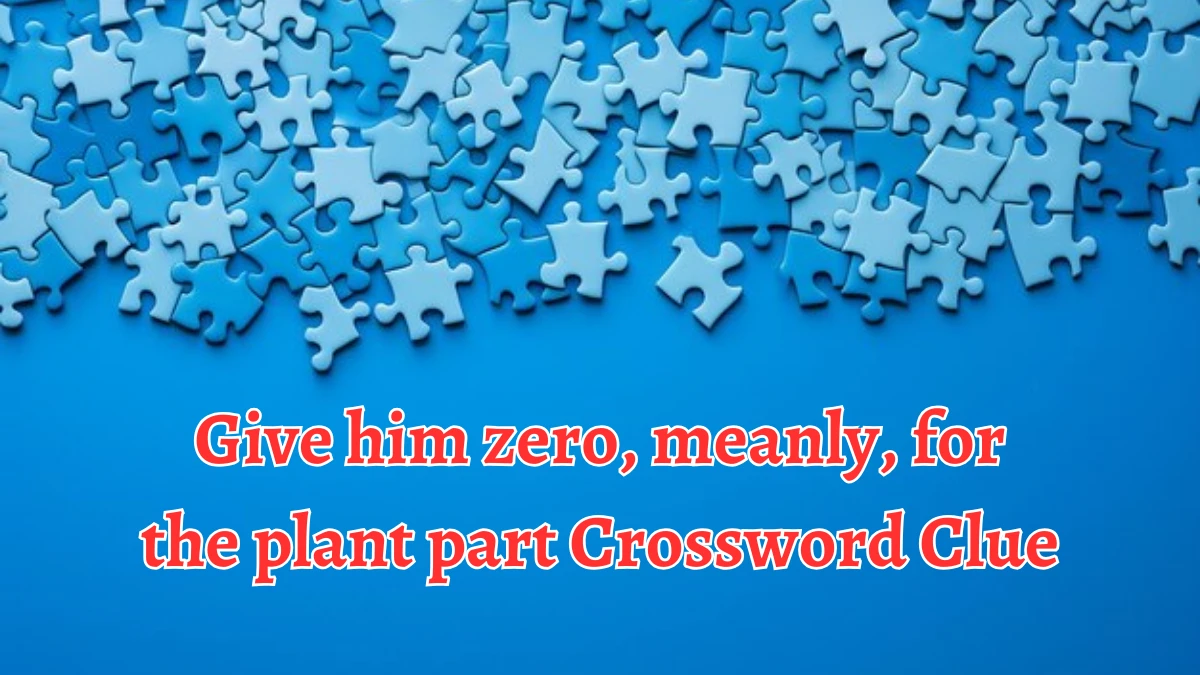 Give him zero, meanly, for the plant part Crossword Clue Puzzle Answer from September 03, 2024