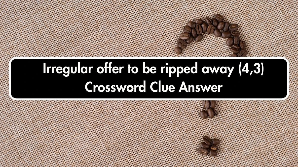 Irregular offer to be ripped away (4,3) Crossword Clue Puzzle Answer from September 22, 2024