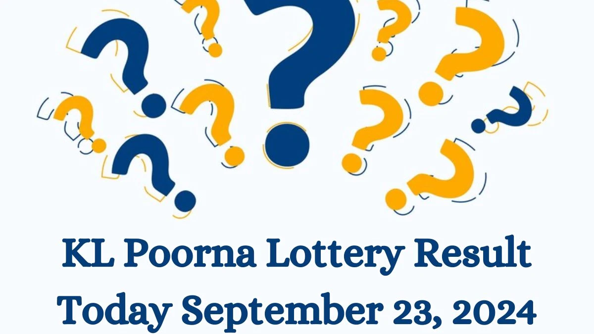 KL Poorna Lottery Result Today September 23, 2024