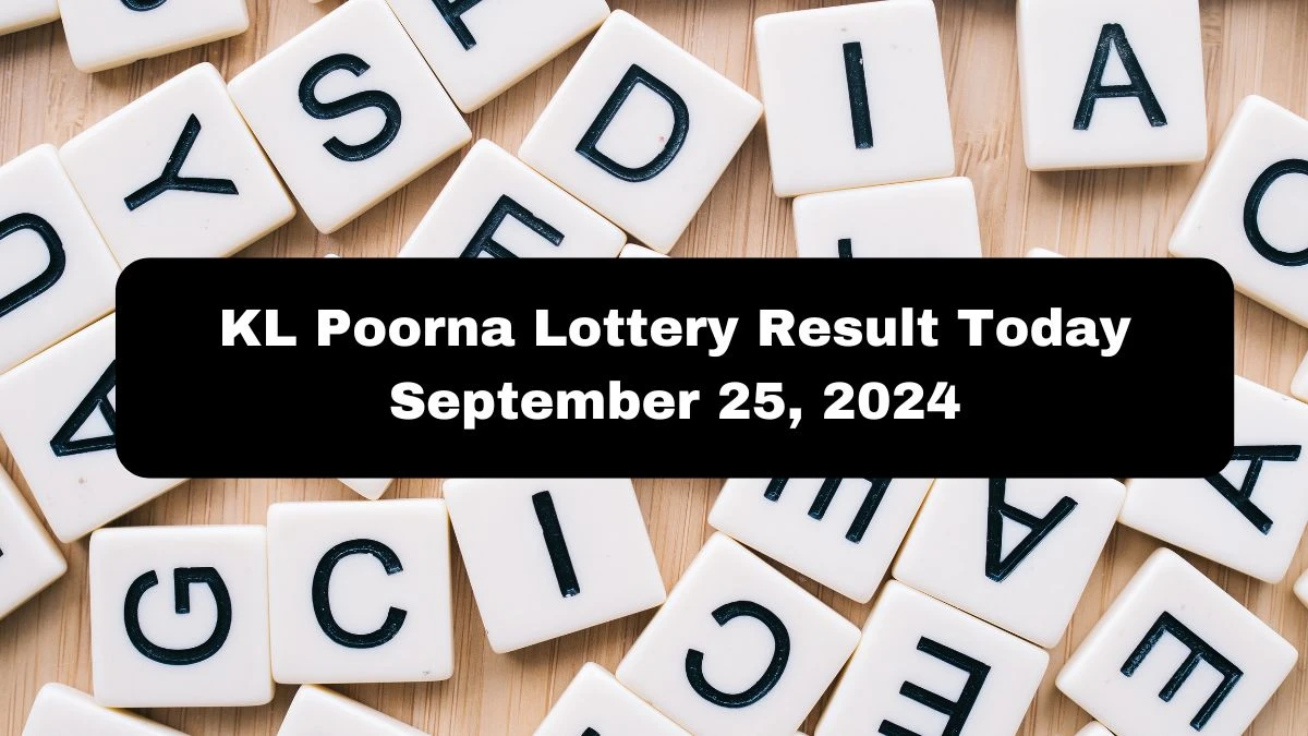 KL Poorna Lottery Result Today September 25, 2024