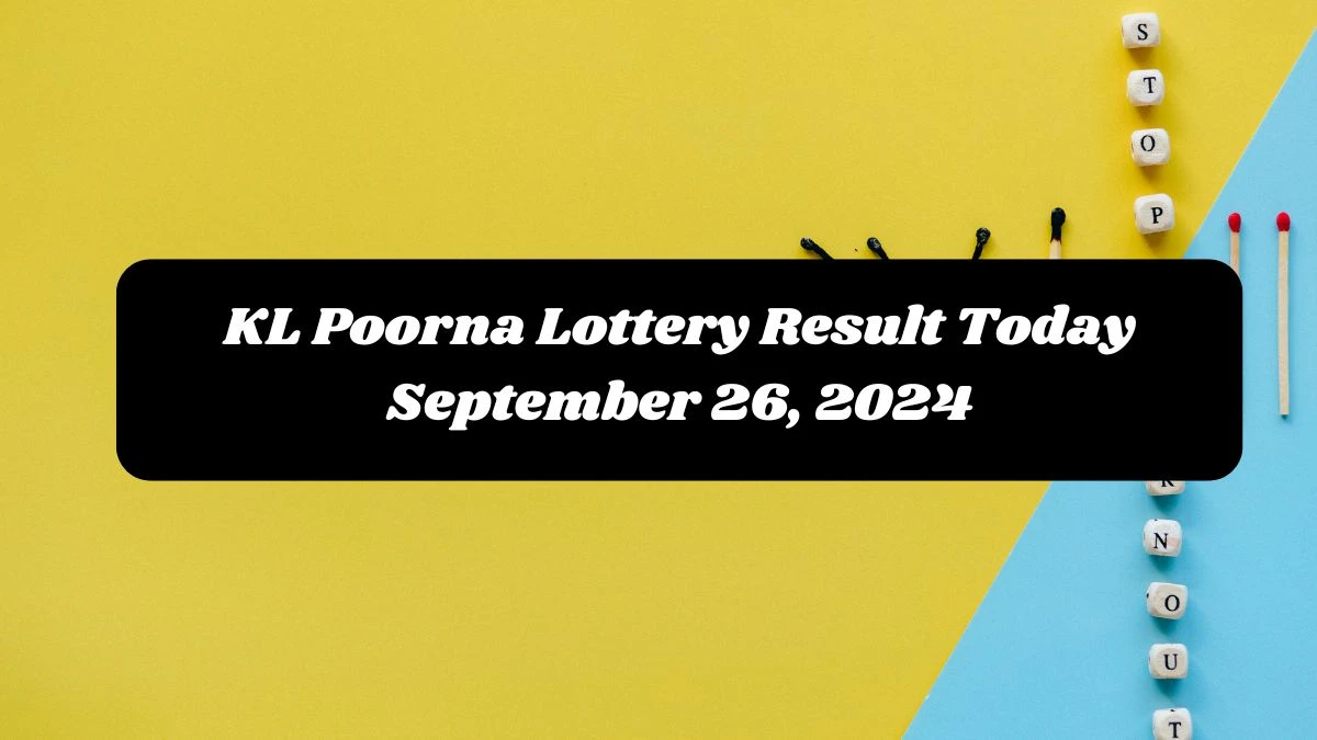 KL Poorna Lottery Result Today September 26, 2024