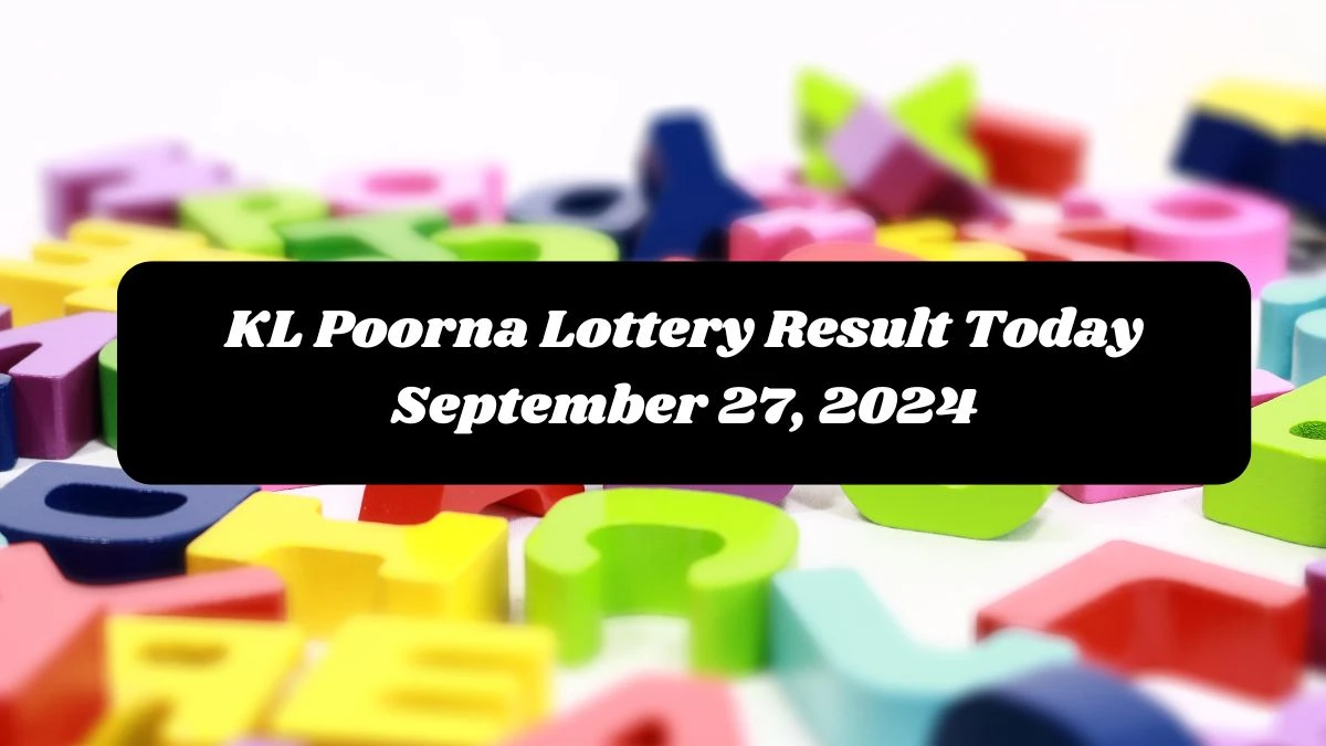 KL Poorna Lottery Result Today September 27, 2024