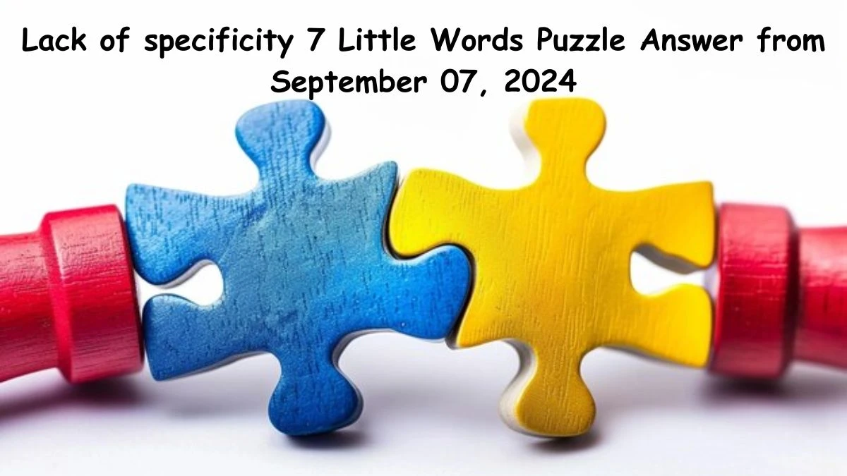 Lack of specificity 7 Little Words Puzzle Answer from September 07, 2024