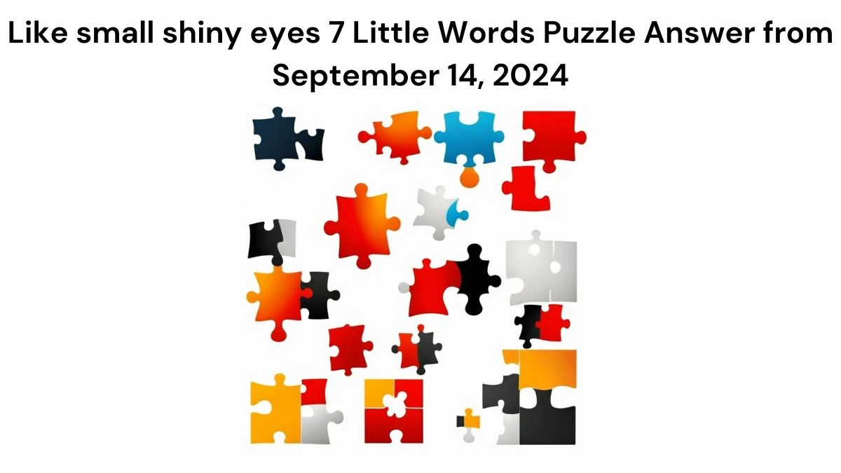 Like small shiny eyes 7 Little Words Puzzle Answer from September 14, 2024