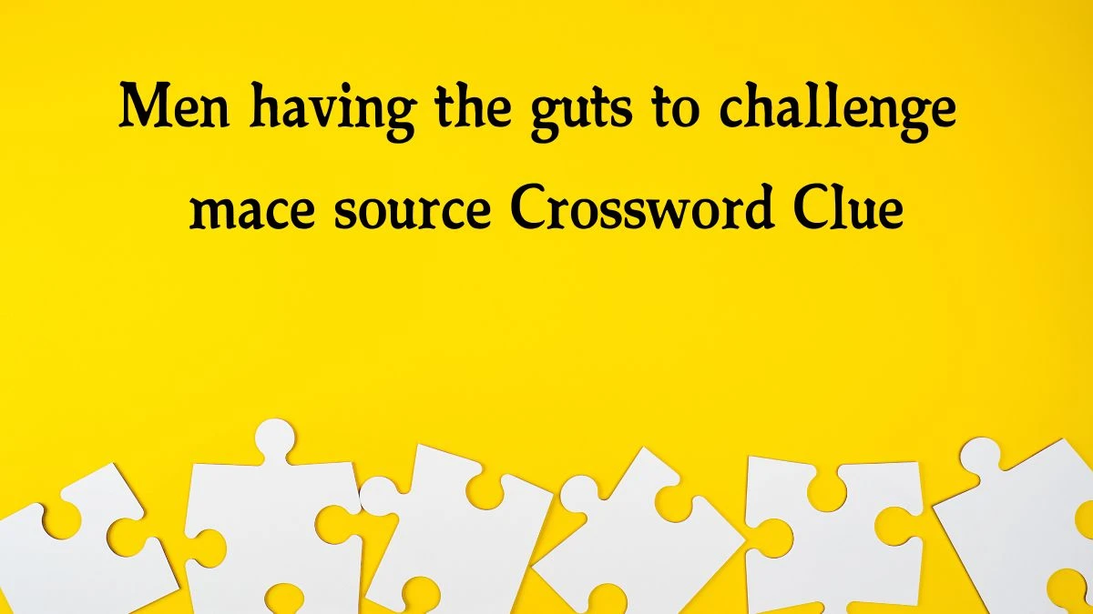 Men having the guts to challenge mace source Crossword Clue Puzzle Answer from September 26, 2024