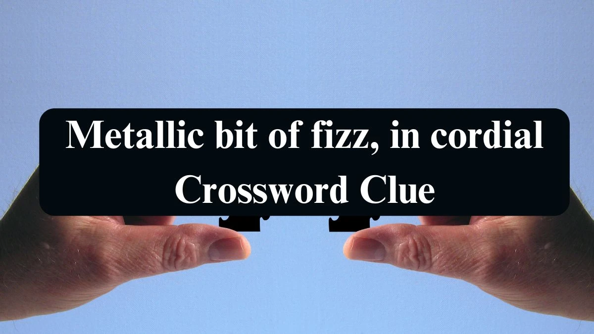 Metallic bit of fizz, in cordial Crossword Clue Answers on September 03, 2024