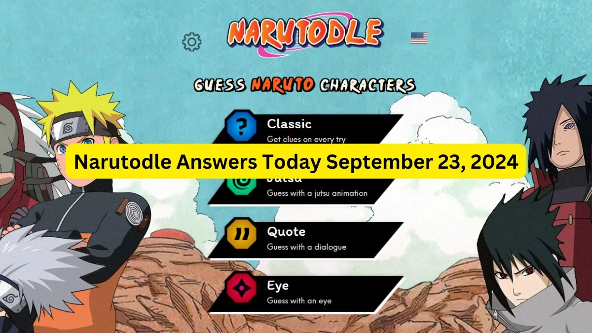 Narutodle Answers for Today September 23, 2024, Classic, Jutsu, Quote, and Eye