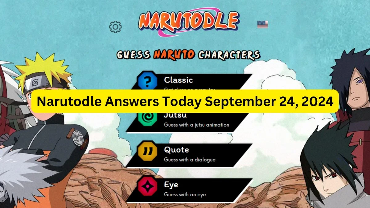 Narutodle Answers for Today September 24, 2024, Classic, Jutsu, Quote, and Eye