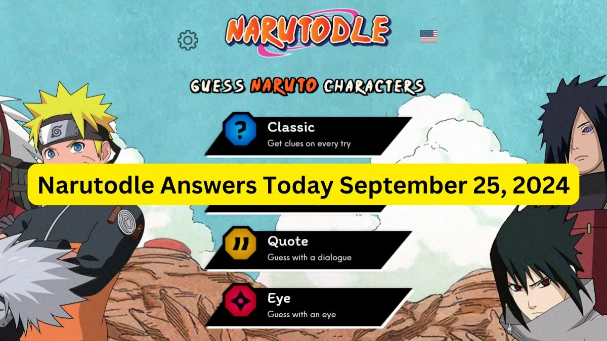 Narutodle Answers for Today September 25, 2024, Classic, Jutsu, Quote, and Eye