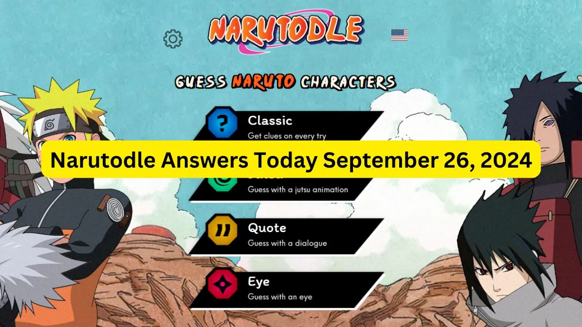 Narutodle Answers for Today September 26, 2024, Classic, Jutsu, Quote, and Eye