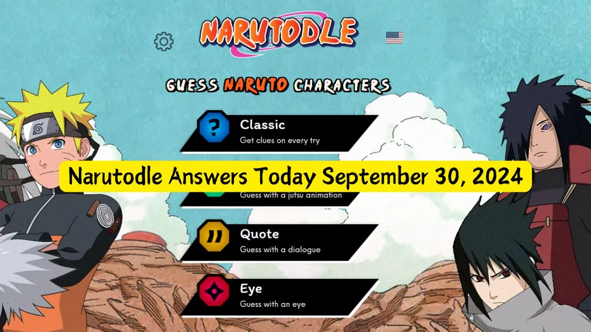 Narutodle Answers for Today September 30, 2024, Classic, Jutsu, Quote, and Eye