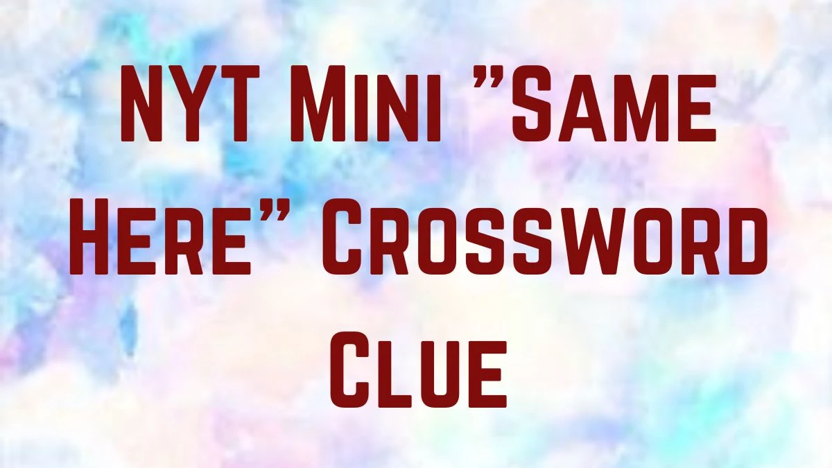 NYT Mini Same Here Crossword Clue Answer Explained