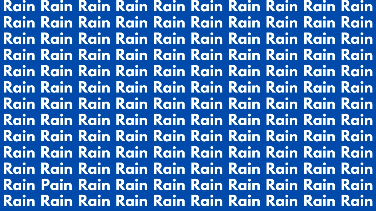 Observation Brain Challenge: Only 4k Vision Can Spot the Pain among Rain in 9 Secs