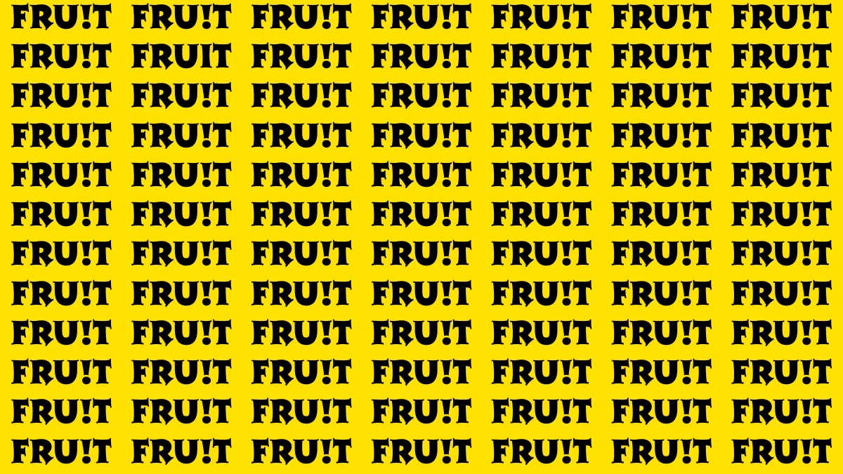 Observation Brain Challenge: Only 4K Vision Can Spot the Word Fruit in 7 Secs