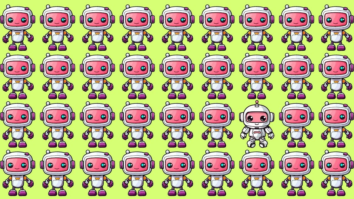 Observation Brain Challenge: Only Eagle Eyes Can Spot the odd Robot in 7 Secs