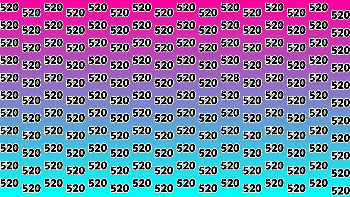 Observation Brain Test: Only intelligent people can spot the Number 528 among 520 in 8 Secs