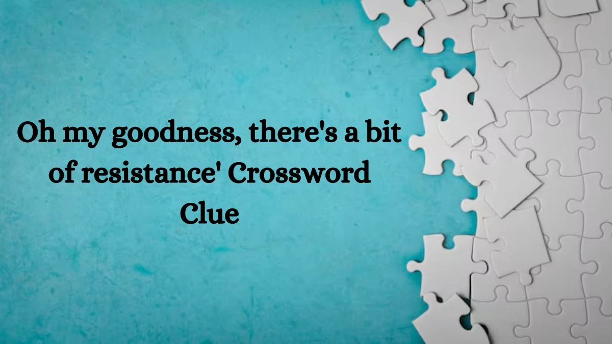 Oh my goodness, there's a bit of resistance' Crossword Clue Puzzle Answer from September 17, 2024