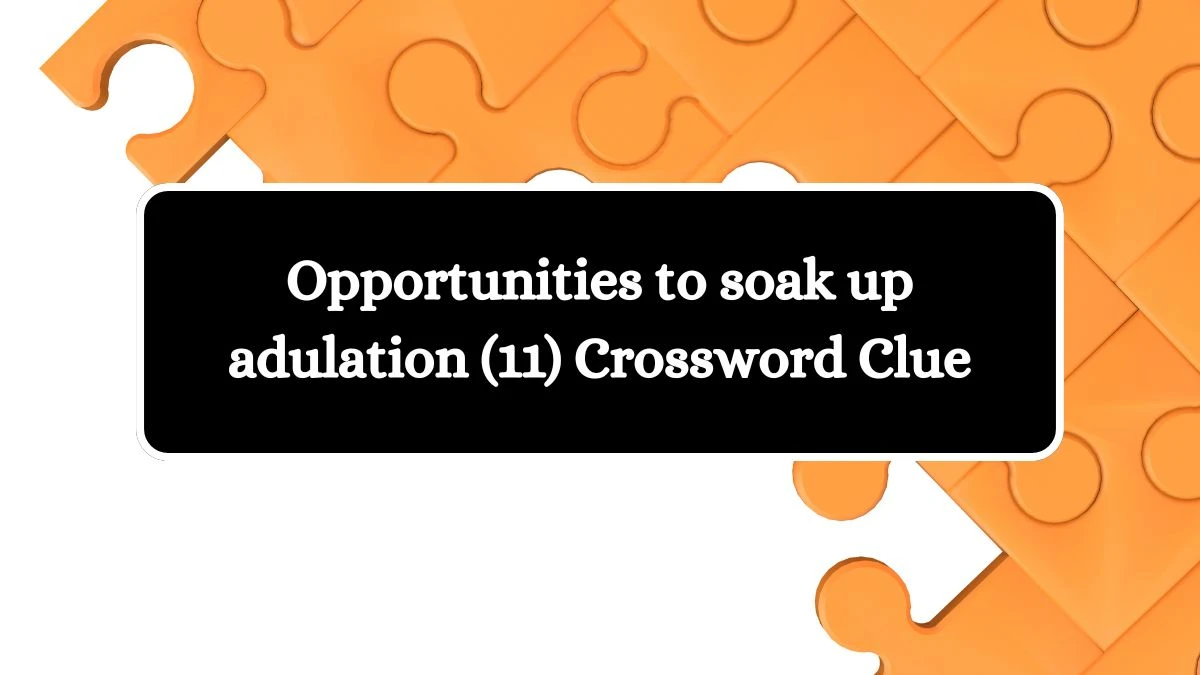 Opportunities to soak up adulation (11) NYT Crossword Clue Puzzle Answer from September 27, 2024