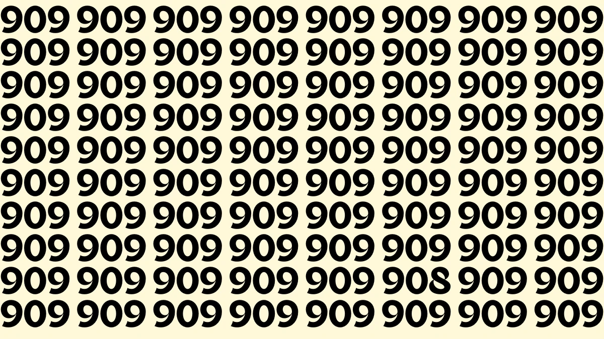 Optical Illusion Eye Test: Only Eagle Eyes Can Spot the Number 908 in 8 Secs