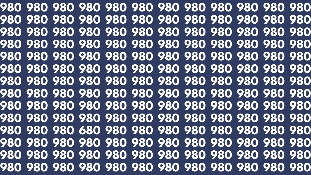 Optical Illusion: If you have eagle eyes spot the Number 680 in 9 Secs