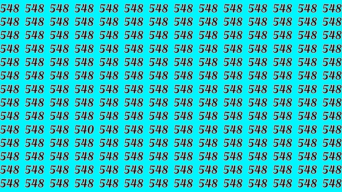 Optical Illusion Vision Test: Only Sharp eyes Can Spot the Number 540 in 9 Secs