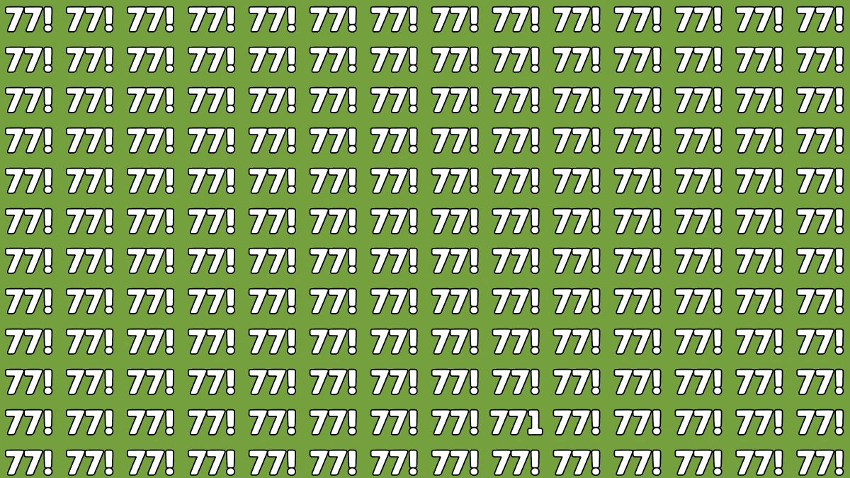 Optical Illusion Visual Test: If you have Eagle Eyes Spot the Number 771 in 8 Secs