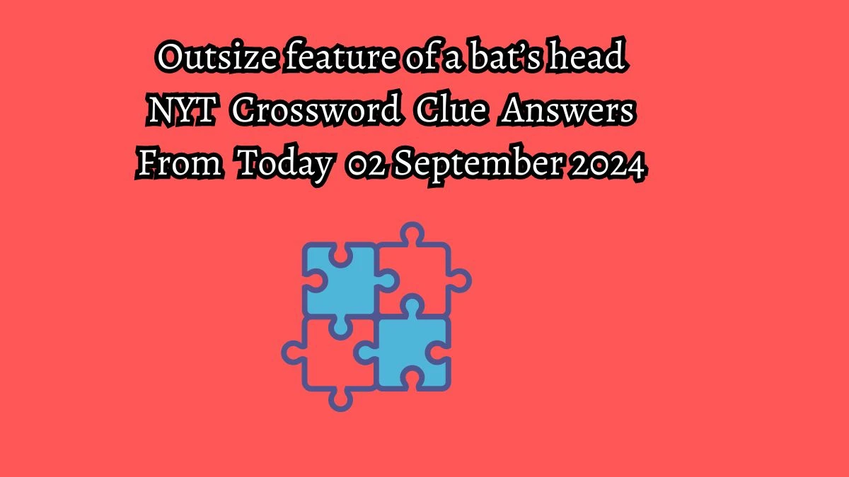 NYT Outsize feature of a bat’s head Crossword Clue Puzzle Answer from September 02, 2024