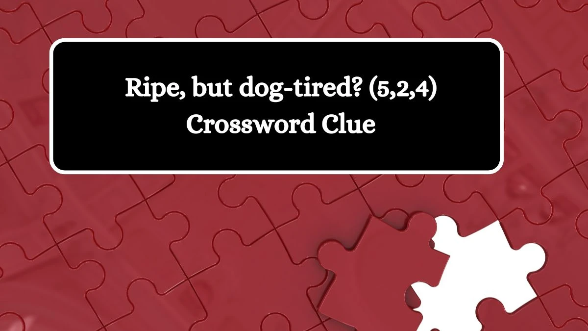 Ripe, but dog-tired? (5,2,4) Crossword Clue Answers on September 14, 2024