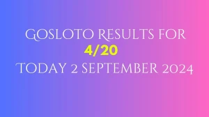 Russia Gosloto Results for 4/20 Today 02 September 2024