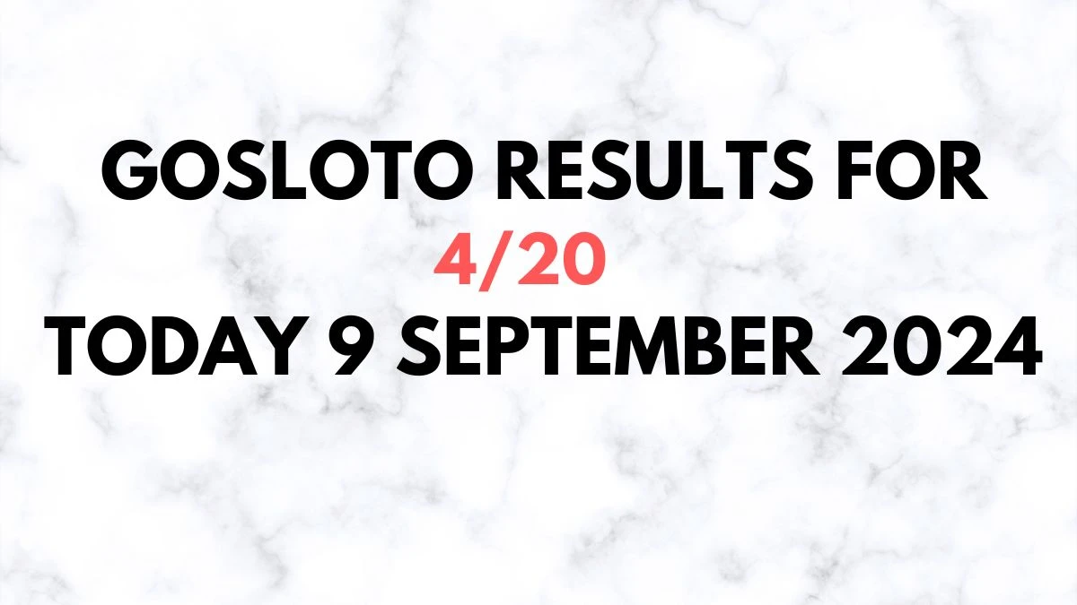 Russia Gosloto Results for 4/20 Today 09 September 2024