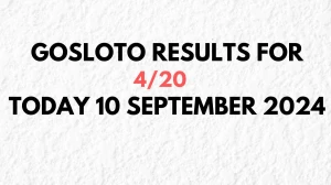 Russia Gosloto Results for 4/20 Today 10 September 2024