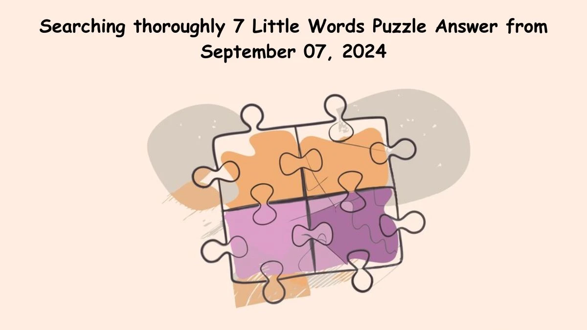 Searching thoroughly 7 Little Words Puzzle Answer from September 07, 2024