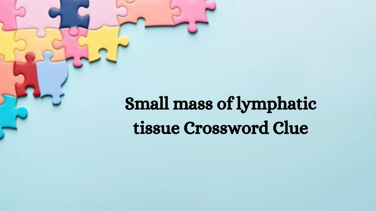 Small mass of lymphatic tissue Irish Daily Mail Quick Crossword Clue Puzzle Answer from September 28, 2024