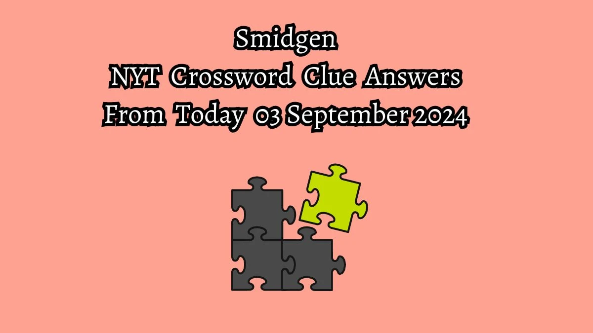 Smidgen NYT Crossword Clue Puzzle Answer on September 03, 2024