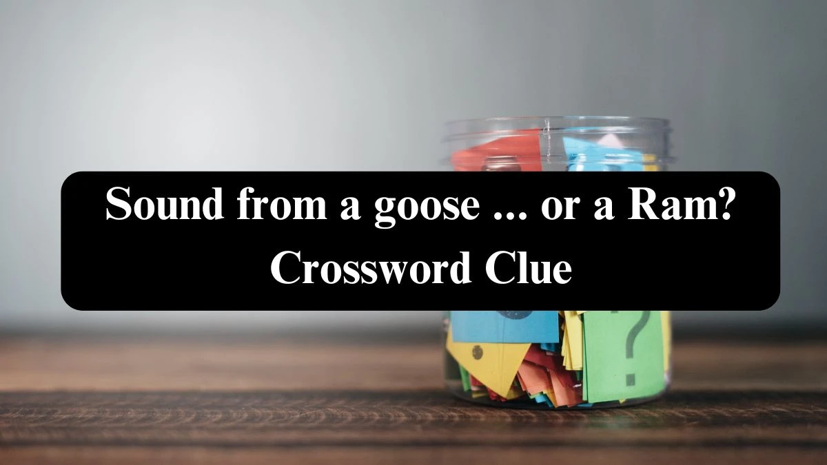 Sound from a goose ... or a Ram? NYT Crossword Clue Puzzle Answer from September 16, 2024